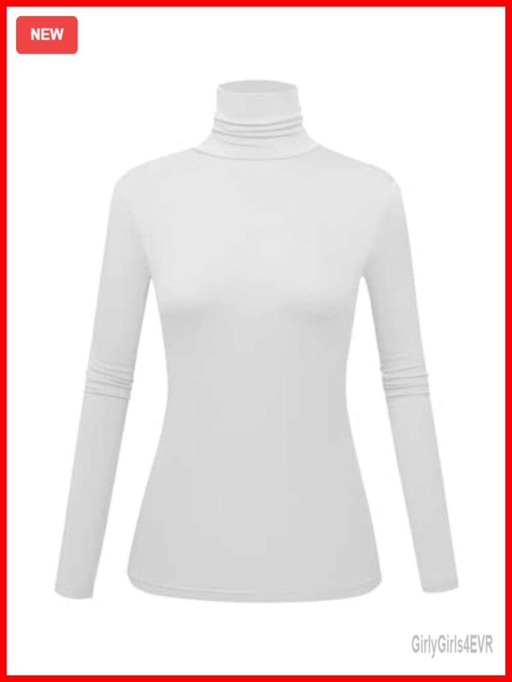 Womens Long Sleeve Turtleneck Shirts Slim Fitted Lightweight Base Layer Casual